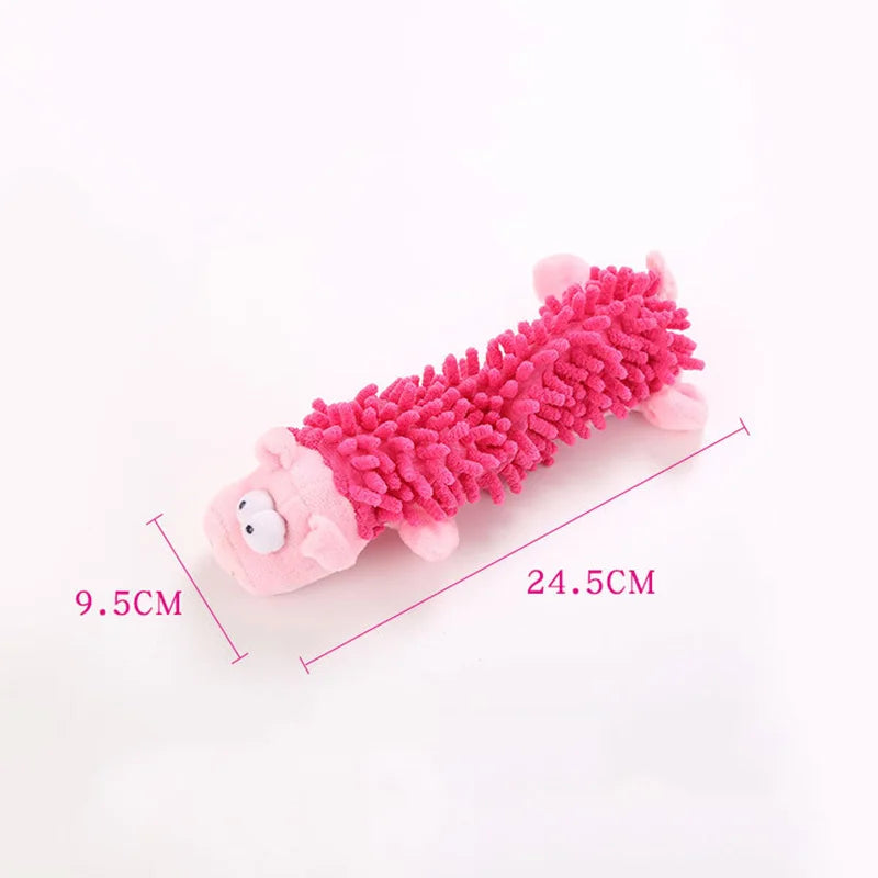 Durable Pet Dog Plush Toy. Animal Shape with Squeaky for Small Dogs. Puppy Chew Tooth Cleaning Toys.