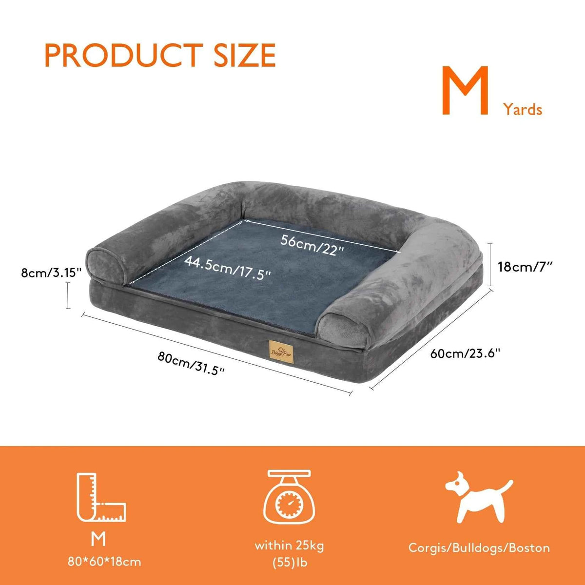 Dog Bed Extra Large Orthopedic Mattress Couch Sleeping Cushion with Removable Washable Cover!