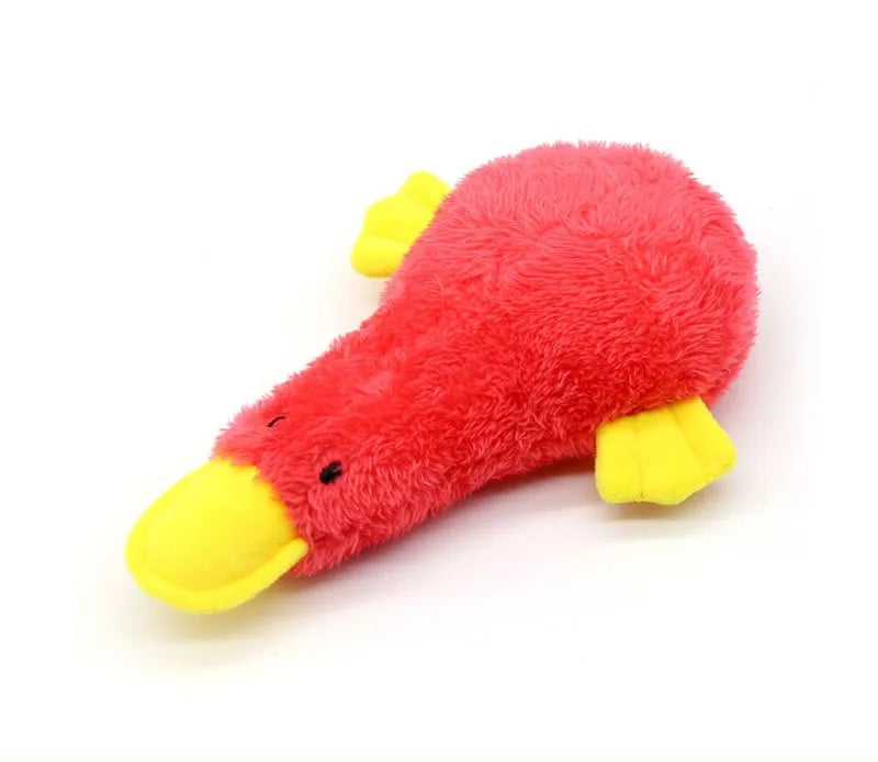Cute Plush Duck Sound Toy. Stuffed Squeaky Dog Toy. Tooth Cleaning Dog Chew Toys. Funny Plush Toys for Cats