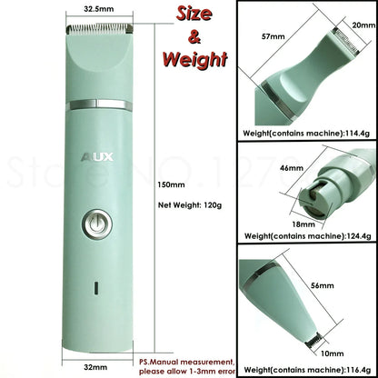 Professional Silent Cat & Dog Hair Trimmer. Nail Grinder. Animal Foot Hair Cutter Remover. USB Rechargeable!