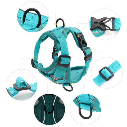 Cat Harness, Escape Proof Breathable Cat Harness and Leash for Walking Outdoors! Easy Control Pet Dog & Cat Leash W/Reflective Harness!