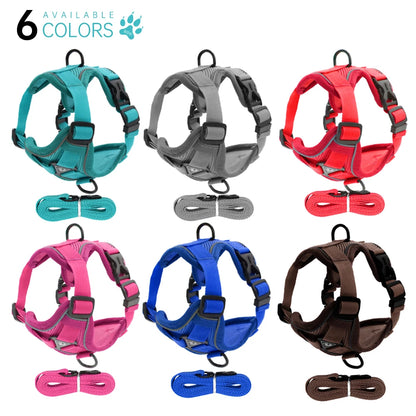 Cat Harness, Escape Proof Breathable Cat Harness and Leash for Walking Outdoors! Easy Control Pet Dog & Cat Leash W/Reflective Harness!