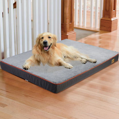 Large Orthopedic Dog Bed Kennel W/Memory Foam. Waterproof Pet Bed with Removable Washable Cover, Nonskid Bottom, Joint Relief!