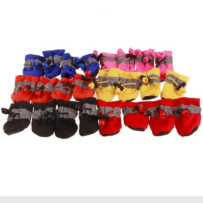 4pcs/set Waterproof Pet Dog Shoes.  Anti-slip Rain Boots. 
Footwear for Small Cats Dogs Puppy Dog Pet Booties.