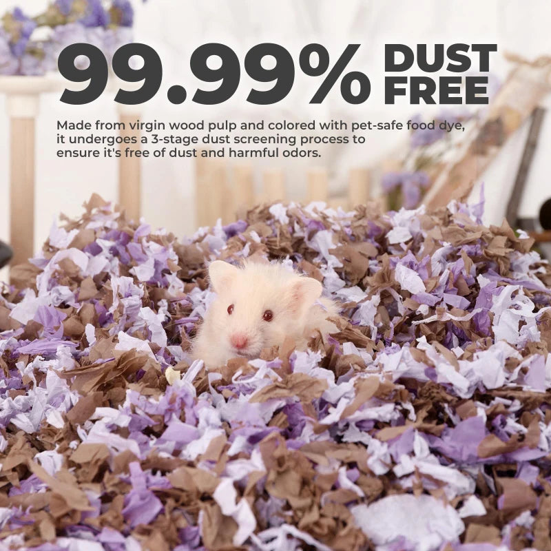 10L/400g Cozy Hamster Bedding Absorbent & Odor-Control Paper Cotton for Syrian Hamsters - Cage Litter & Nesting Material - JanesWaggingWonders