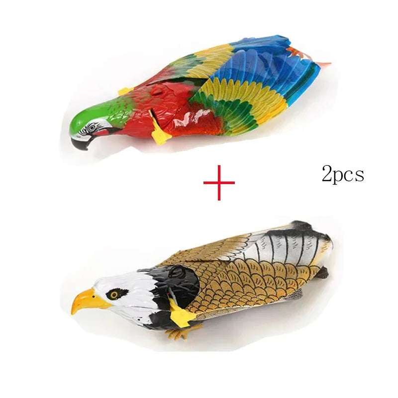 Electric Hanging Bird Toy for Cats – Realistic Flying Eagle Teaser with Scratch Rope