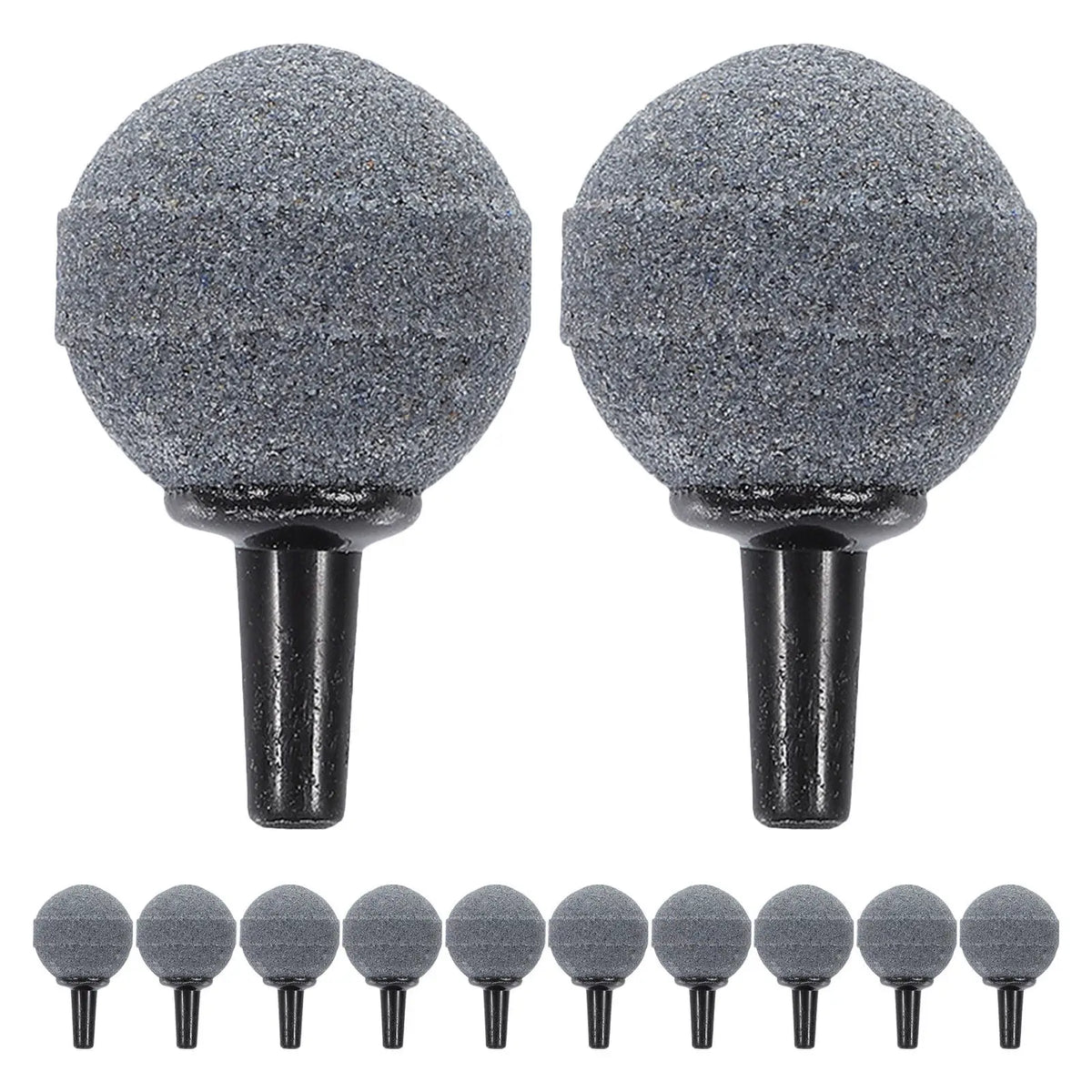 12pcs Aquarium Air Stone Bubble Diffuser, Fish Tank Air Bubbler Stone for Water Oxygenation, for Aquatic Plant and Fish Care - JanesWaggingWonders