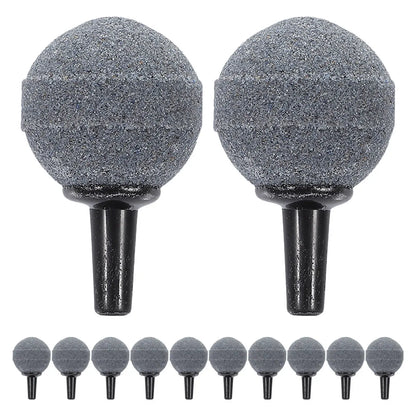 12pcs Aquarium Air Stone Bubble Diffuser, Fish Tank Air Bubbler Stone for Water Oxygenation, for Aquatic Plant and Fish Care - JanesWaggingWonders
