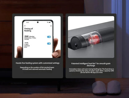Mijia Smart Fish Tank MYG100 Works with Mijia APP Mobile Controlled Remote Feeding, Smart Lighting System! - JanesWaggingWonders