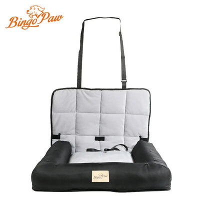 Car Seat Bed for Dog Waterproof Pet Cushion. Bed Mat Dog Carrier with Removable Pad Cover and Safety Belt 3 Sizes!
