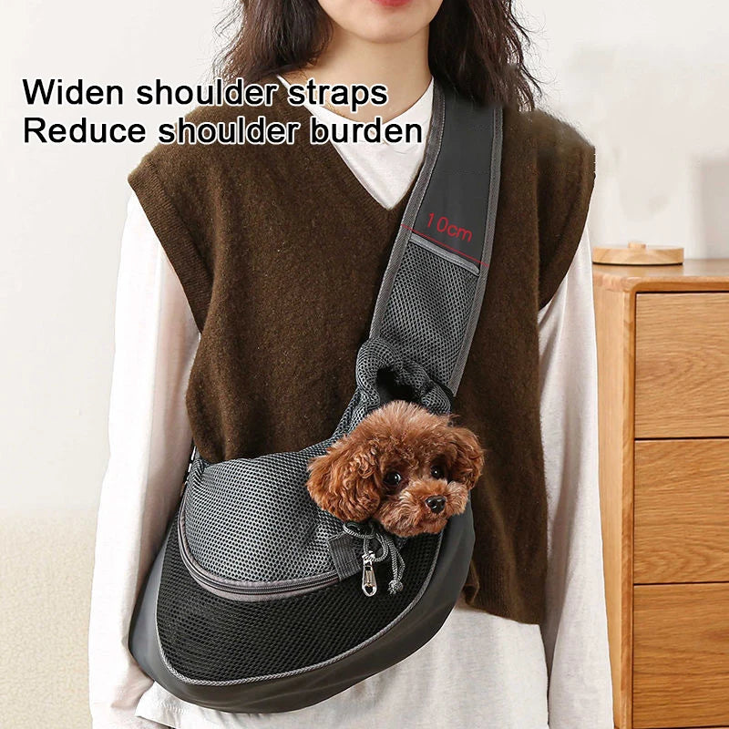Pet Cat Dog Carrier. Travel Tote Shoulder Bags. Mesh Sling Carry Pack Pet Carrying Supplies 
Crossbody Shoulder Bag