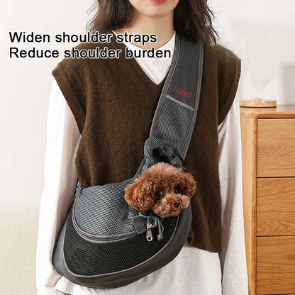 Pet Cat Dog Carrier. Travel Tote Shoulder Bags. Mesh Sling Carry Pack Pet Carrying Supplies 
Crossbody Shoulder Bag