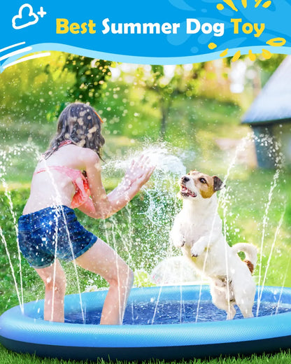 Dog Splash Pad Sprinkler Pool – Thick Anti-Slip Splash Mat for Dogs & Kids, Outdoor Summer Water Play Toy.
Backyard Sprinkler Fountain, Durable PVC Cooling Play Pad