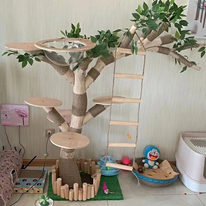Indoor Simulation Tree for Cat, Large Family Climbing Frame. 
Pet Training Supplies, Tower Scrapers for Cats, Pet Accessories