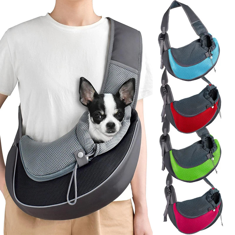 Pet Cat Dog Carrier. Travel Tote Shoulder Bags. Mesh Sling Carry Pack Pet Carrying Supplies 
Crossbody Shoulder Bag