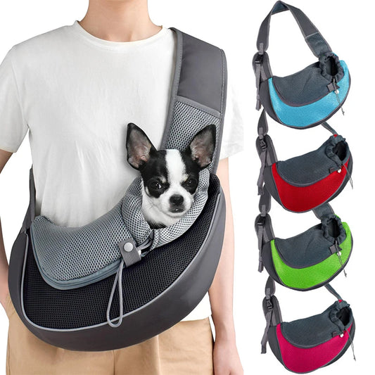 Pet Cat Dog Carrier. Travel Tote Shoulder Bags. Mesh Sling Carry Pack Pet Carrying Supplies 
Crossbody Shoulder Bag