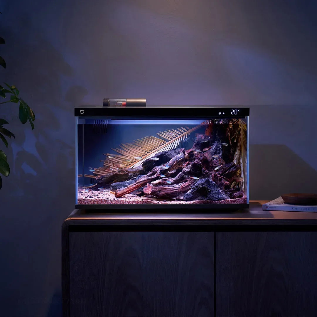 Mijia Smart Fish Tank MYG100 Works with Mijia APP Mobile Controlled Remote Feeding, Smart Lighting System! - JanesWaggingWonders