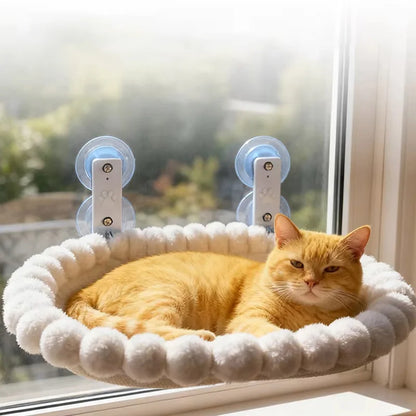 Cat Window Hammock with Strong Suction Cups – Cozy Perch for Indoor Cats - JanesWaggingWonders