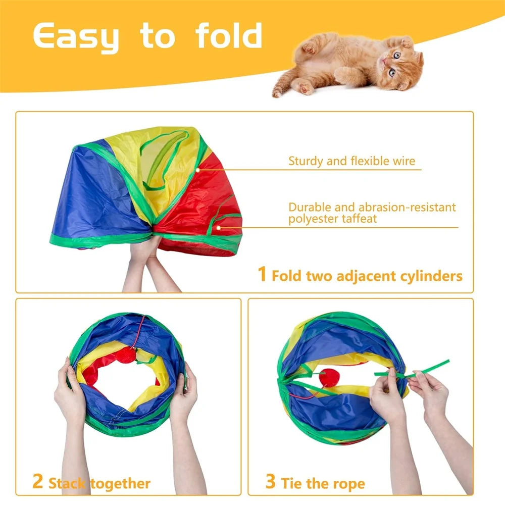 ,2-Hole Tunnels for Small Pets