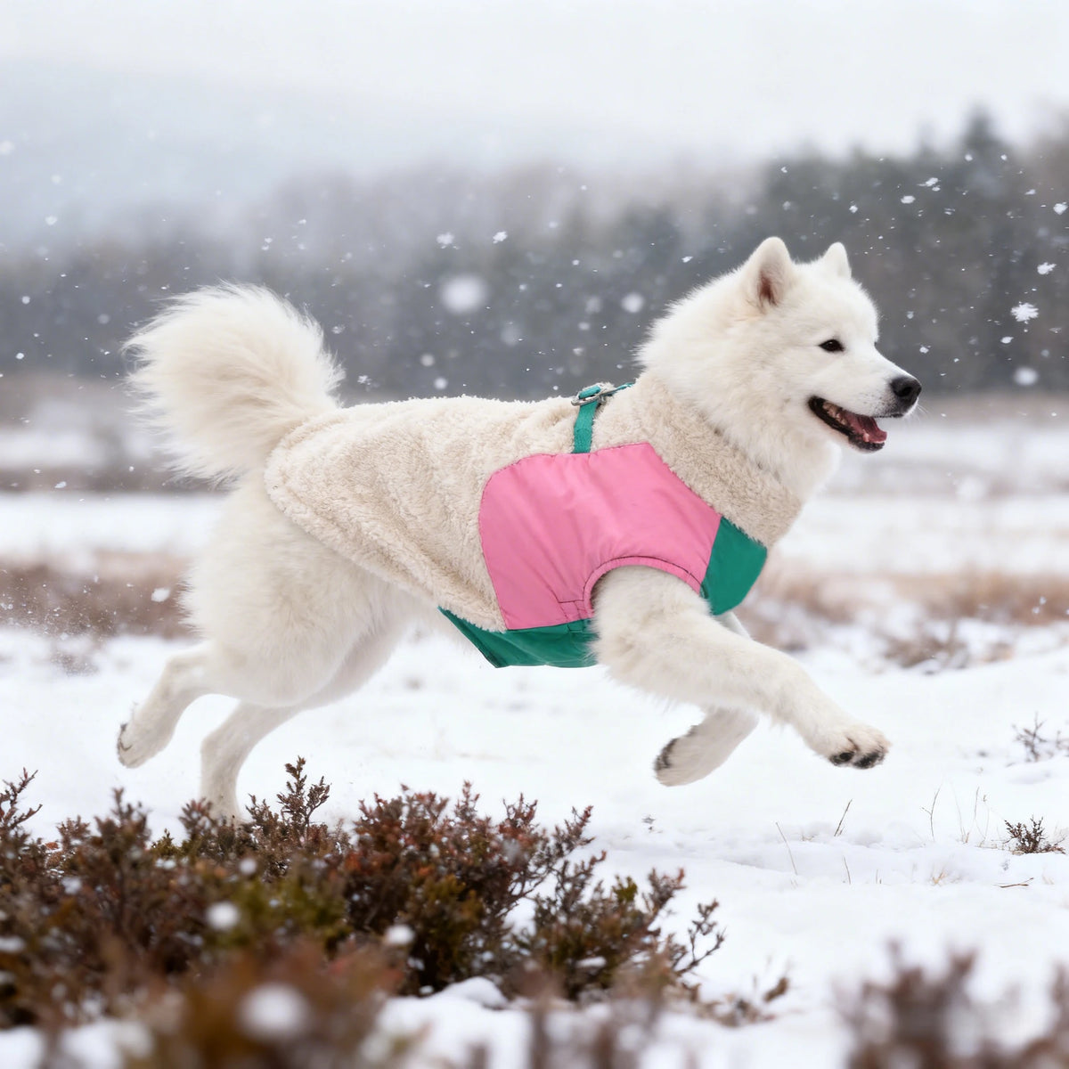The lambskin material autumn and winter jacket for dogs is warm and comfortable - JanesWaggingWonders