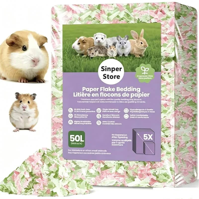 10L/400g Cozy Hamster Bedding Absorbent & Odor-Control Paper Cotton for Syrian Hamsters - Cage Litter & Nesting Material - JanesWaggingWonders