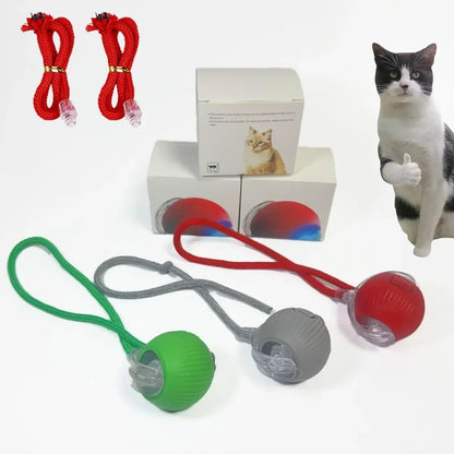 1~3pcs Cat Interactive Ball Toy. Automatic Rolling Ball Tail!  Rechargeable Smart Pet Electric Toy. Dog & Cat Training Imitates Mouse!