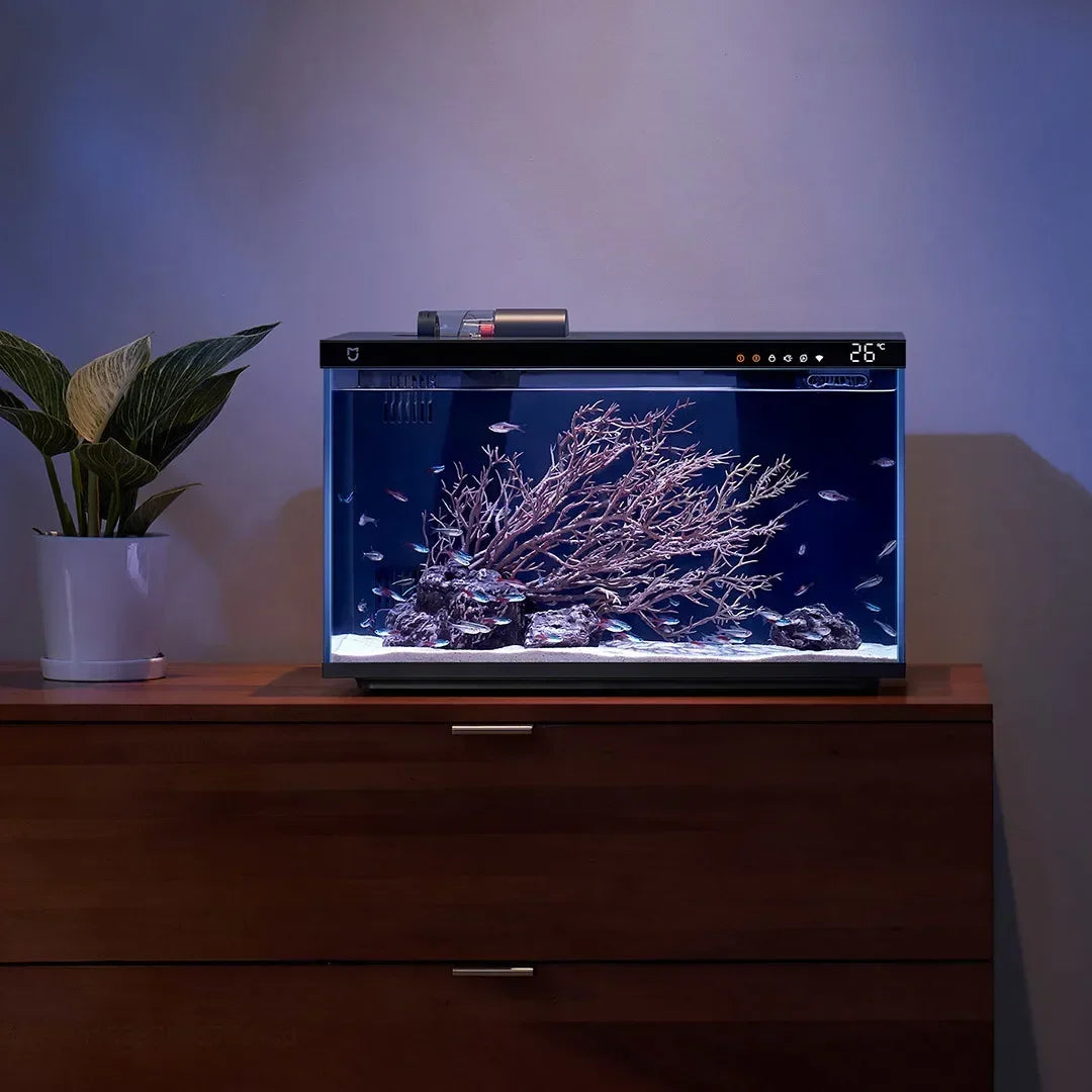 Mijia Smart Fish Tank MYG100 Works with Mijia APP Mobile Controlled Remote Feeding, Smart Lighting System! - JanesWaggingWonders