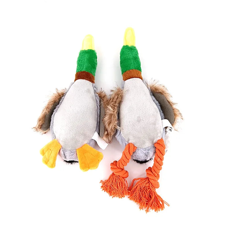 Cute Plush Duck Sound Toy. Stuffed Squeaky Dog Toy. Tooth Cleaning Dog Chew Toys. Funny Plush Toys for Cats