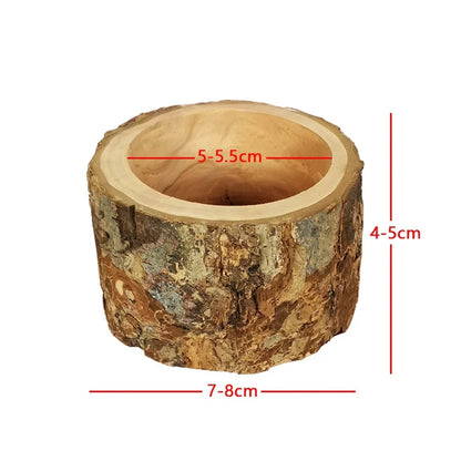 Wooden Bowl for Small Pet Hamster, Little Hedgehog Feeder, Water Food Bowl, Pet Supplies