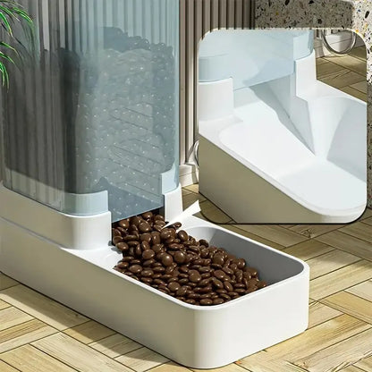 1pc/2pcs Automatic Pet Feeder/Water Dispenser, Plastic Gravity Dog & Cat Food And Water Dispenser Set