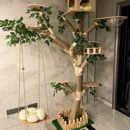 Indoor Simulation Tree for Cat, Large Family Climbing Frame. 
Pet Training Supplies, Tower Scrapers for Cats, Pet Accessories