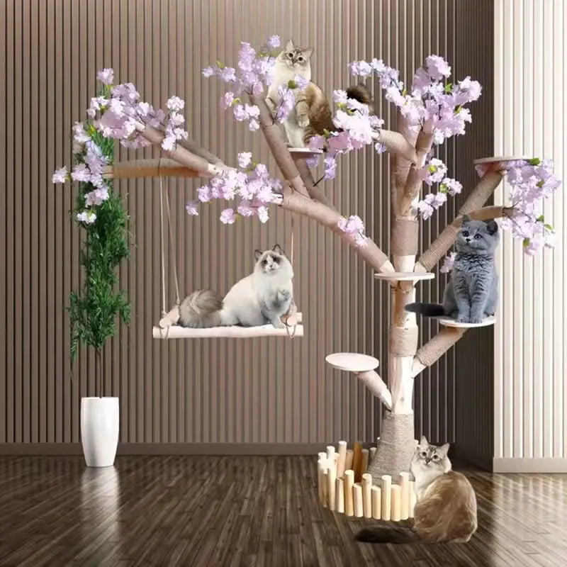 Indoor Simulation Tree for Cat, Large Family Climbing Frame. 
Pet Training Supplies, Tower Scrapers for Cats, Pet Accessories