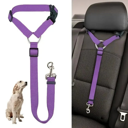 Adjustable Anti-Escape Pet Car Seat Belt Dog Cat Headrest! Safety Restraint, Portable Travel Safety Leash For pets!