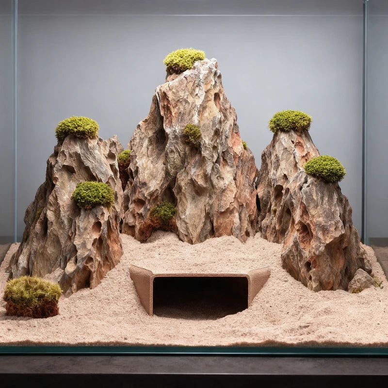 3D Printed Reptile Cave Hideout - Terrarium Decor - JanesWaggingWonders