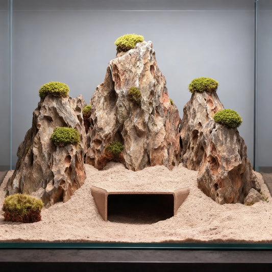3D Printed Reptile Cave Hideout - Terrarium Decor - JanesWaggingWonders