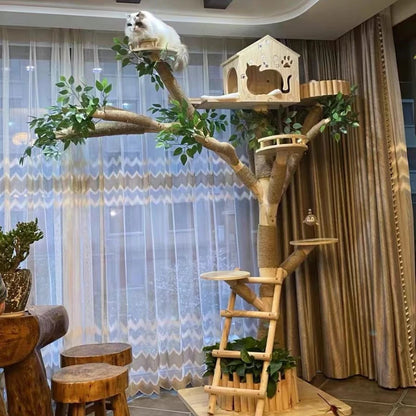 Indoor Simulation Tree for Cat, Large Family Climbing Frame. 
Pet Training Supplies, Tower Scrapers for Cats, Pet Accessories