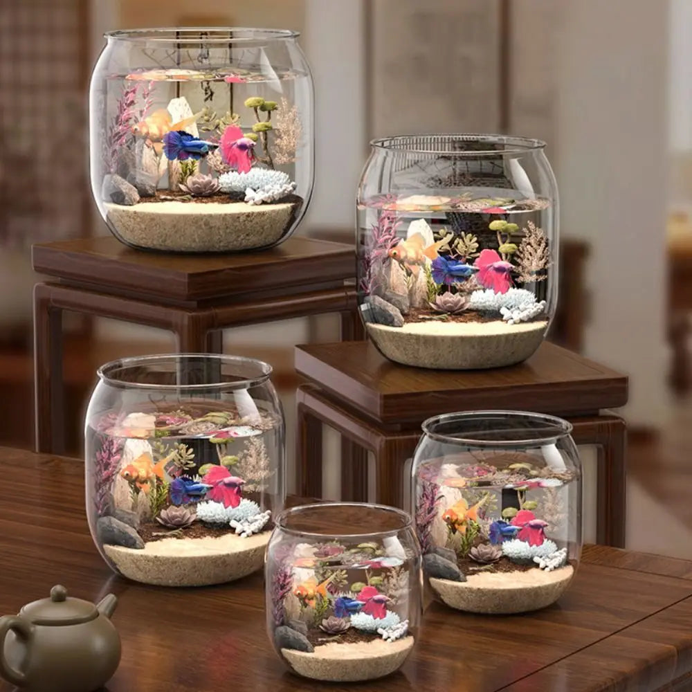 Plastic Ecological Tank Ultra Clear Creative Landscape Fish Tank! Anti-broken Transparent Fish Bowl. - JanesWaggingWonders