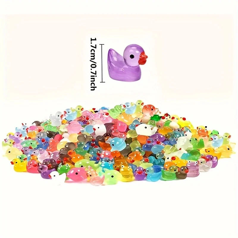 30-100pcs Luminous Mini Resin Animal Figurines Glow in The Dark Fish Tank. Aquarium Ornament Aquatic Landscape Decor Accessories. - JanesWaggingWonders