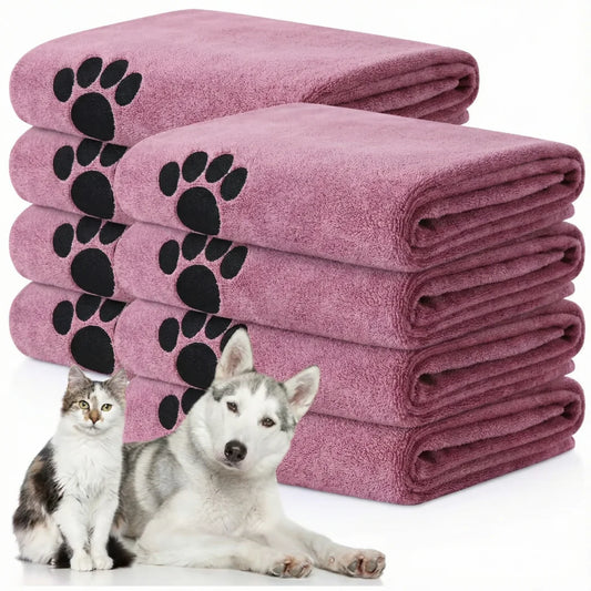 Super Absorbent Dog & Cat Bath Towel - Quick-Drying Soft Pet Towel for Dog & Cat Grooming