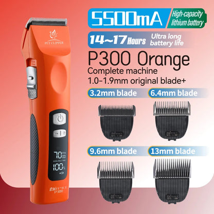 Cordless Rechargeable Pet Clipper, Low Noise! Professional Pet Hair Grooming Trimmer, Shaver Kit for Dogs & Cats.