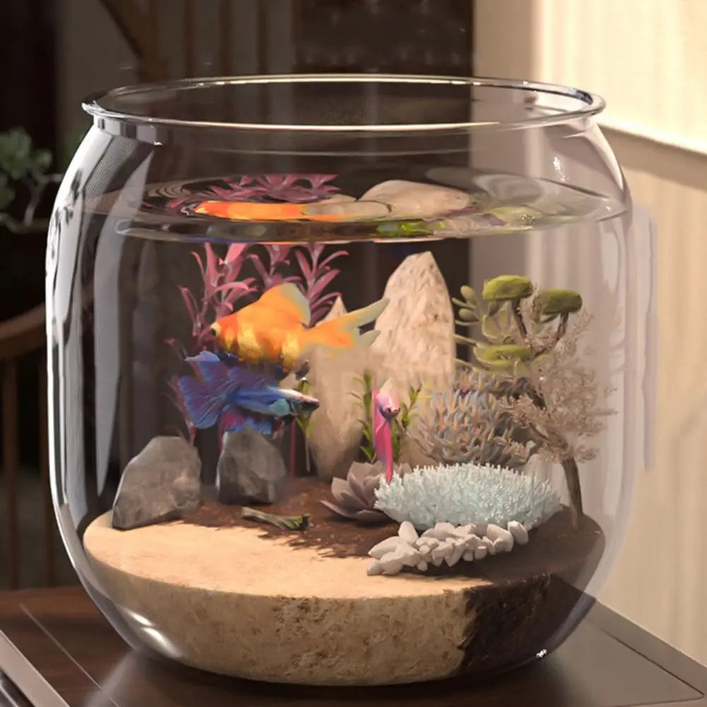 Plastic Ecological Tank Ultra Clear Creative Landscape Fish Tank! Anti-broken Transparent Fish Bowl. - JanesWaggingWonders