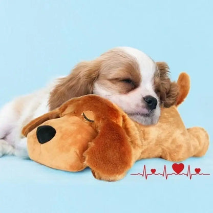 Sleep Aid Dog Heartbeat Toy.  Anxiety Relief, Behavioral Training. Lying Dog Fidget Toy. 
Stuffed Animal Soft Puppy Plush Doll.