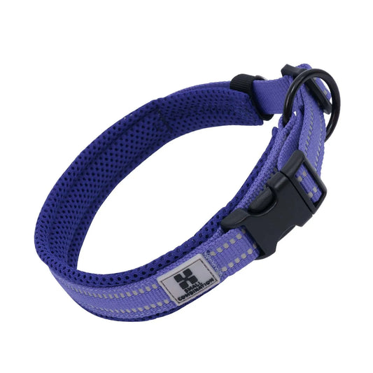 Dog Collar Adjustable Mesh Padded for Small, Medium & Large Dogs! Nylon Reflective for Pet.