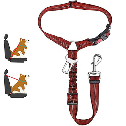 New Solid Two-in-one Pet Car Seat Belt. Dog Harness Leash. Back Seat Safety Belt Adjustable for Cats & Dogs.