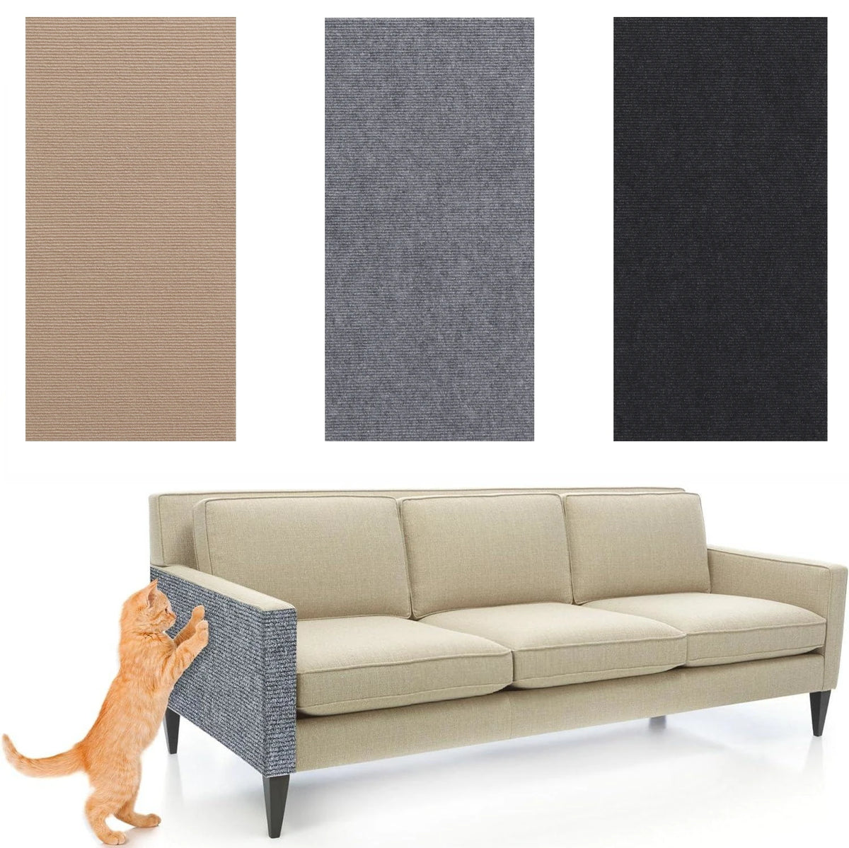 Anti Cat Scratch Mat. Trimmable Self-Adhesive Carpet. Pet Scratcher Furniture , Sofa,  Wall Protector.