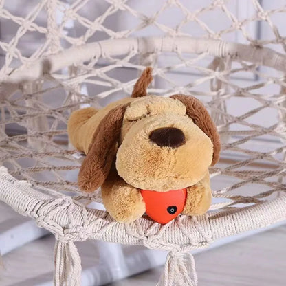 Sleep Aid Dog Heartbeat Toy.  Anxiety Relief, Behavioral Training. Lying Dog Fidget Toy. 
Stuffed Animal Soft Puppy Plush Doll.