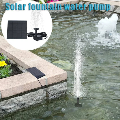 Solar Fountain with 6 Nozzles - 1.4W Solar Panel Floating Water Pump for Bird Baths, Pools,Garden DIY Waterfall Yard Decor