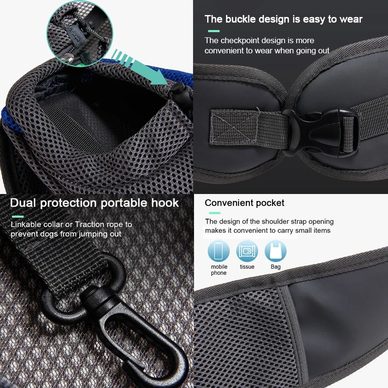 Pet Cat Dog Carrier. Travel Tote Shoulder Bags. Mesh Sling Carry Pack Pet Carrying Supplies 
Crossbody Shoulder Bag