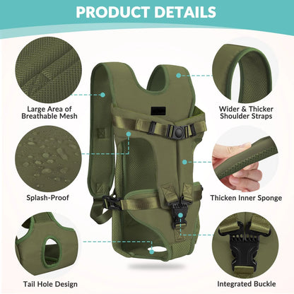Pet Carrier Backpack for Dogs & Cats. Thickened Sponge Pet Front Carrier. Backpacks. 
Portable Puppy Transportation.