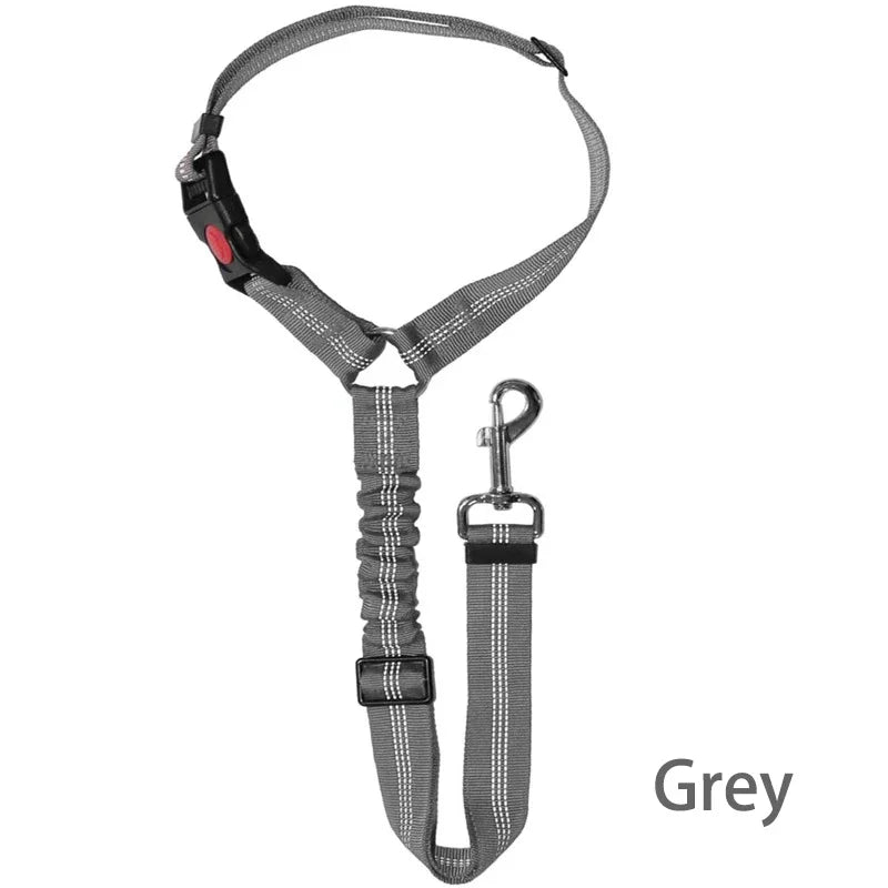New Solid Two-in-one Pet Car Seat Belt. Dog Harness Leash. Back Seat Safety Belt Adjustable for Cats & Dogs.